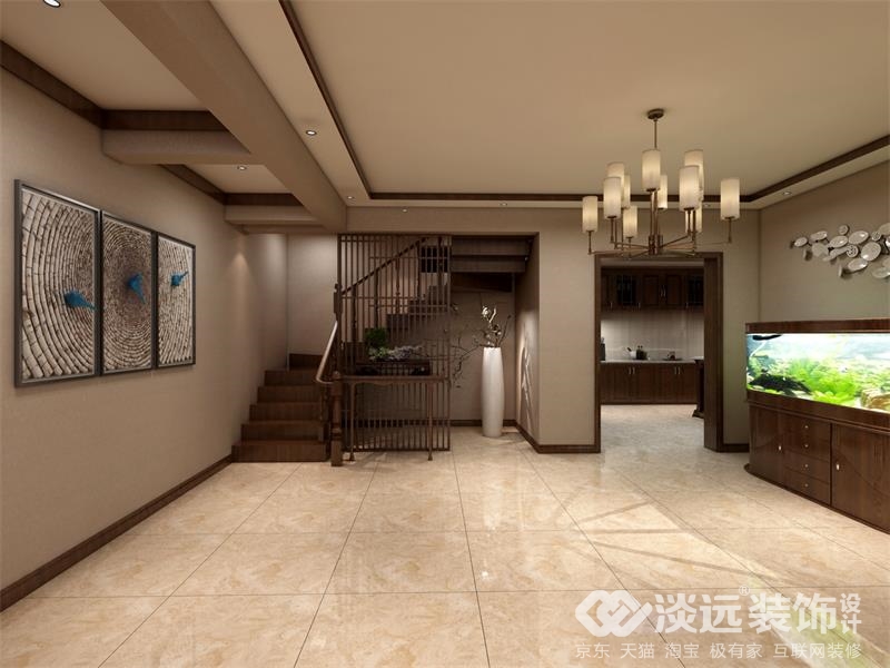 曲江轻奢风装修设计效果图,金玉满堂中式装修风格效果图