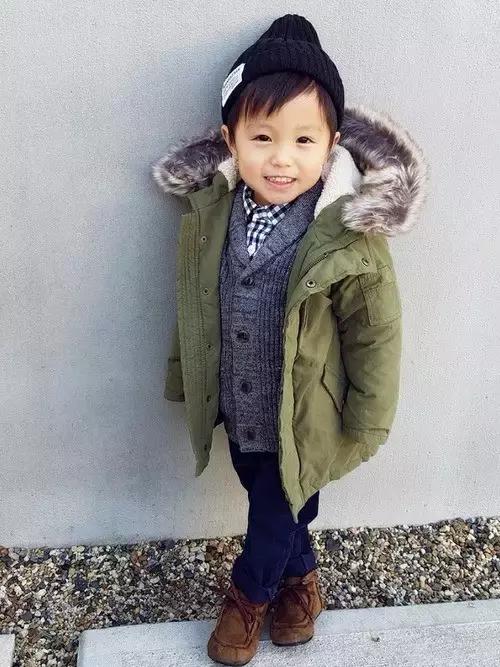 冬季男宝宝整套潮流穿搭,最新春夏韩系男孩穿搭