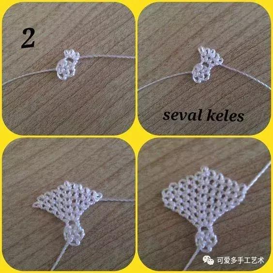 只是用针穿上了线不断绕圈打结，做出来的仿真花竟然比钩的还好看