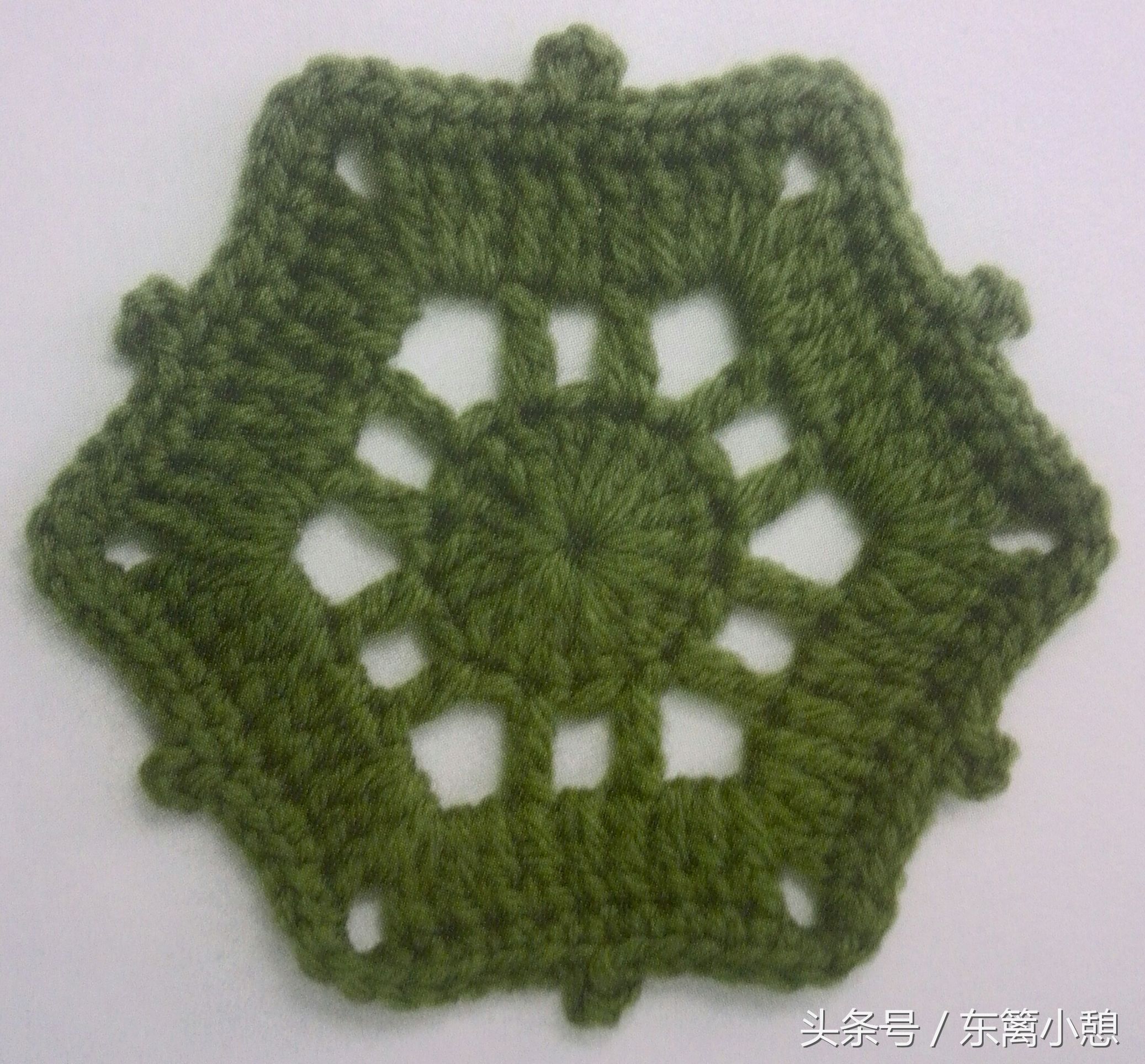 简单六针花样图解,六角花样钩编视频