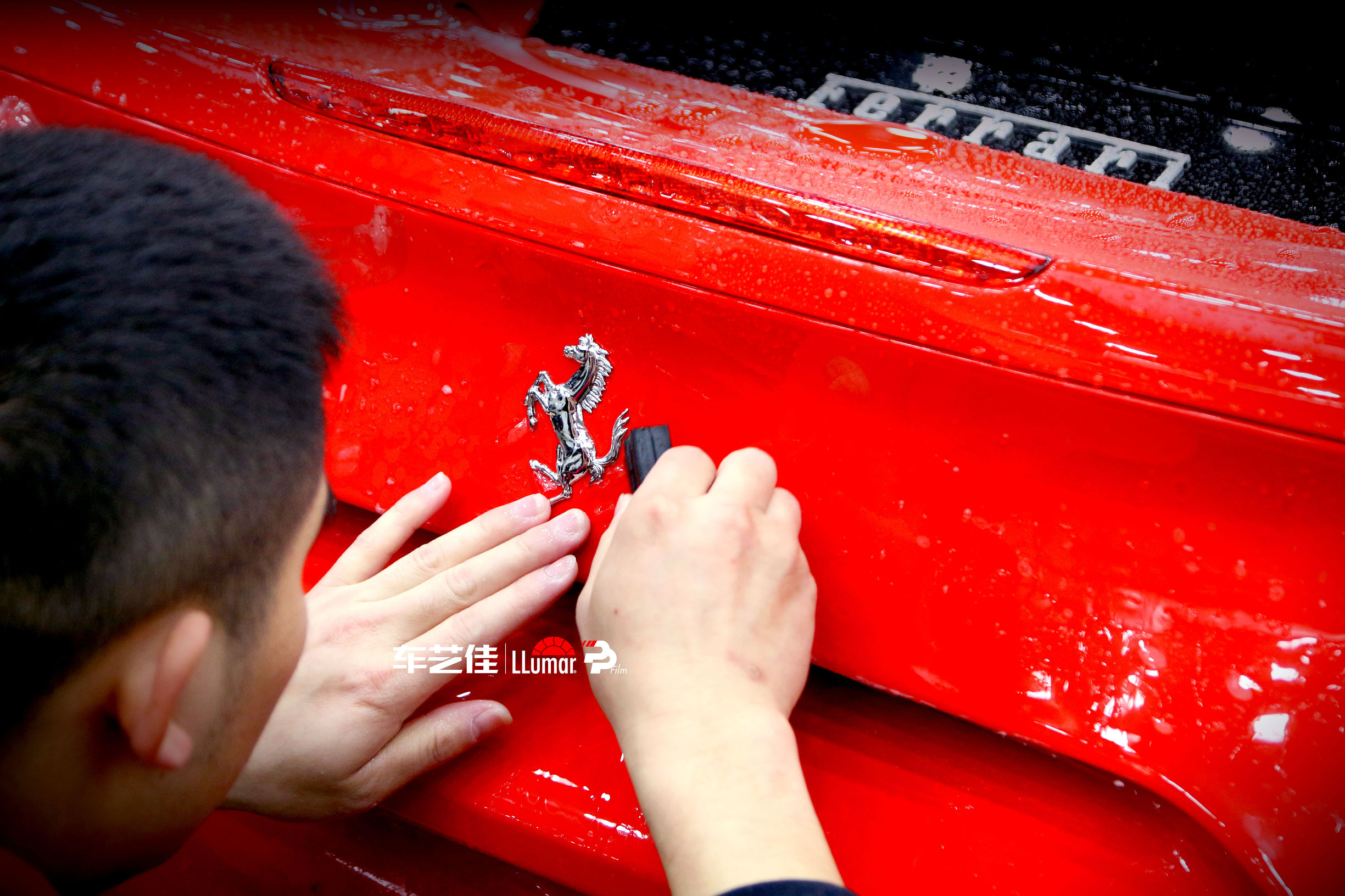 法拉利488车衣推介,法拉利488贴膜冰川蓝