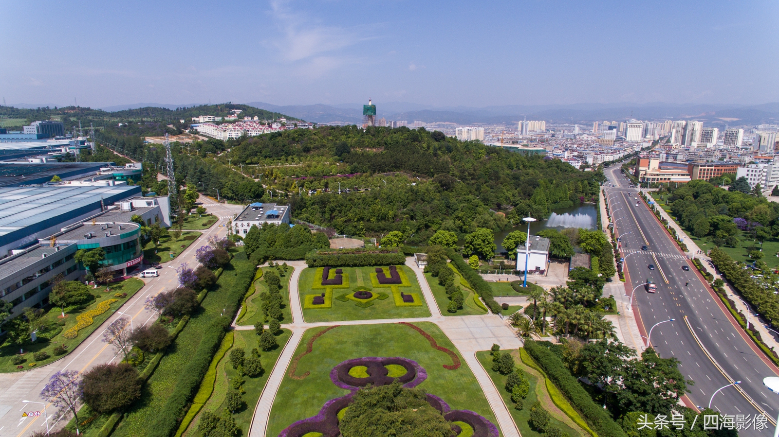 航拍云南玉溪市红塔区,红塔集团对玉溪的贡献
