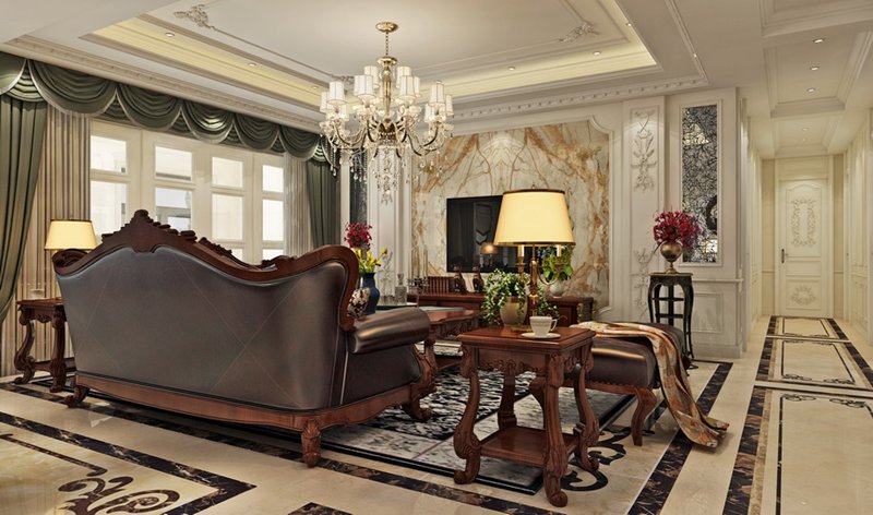 浙江欧式风格别墅装修案例,116平米廊桥水乡装修效果图