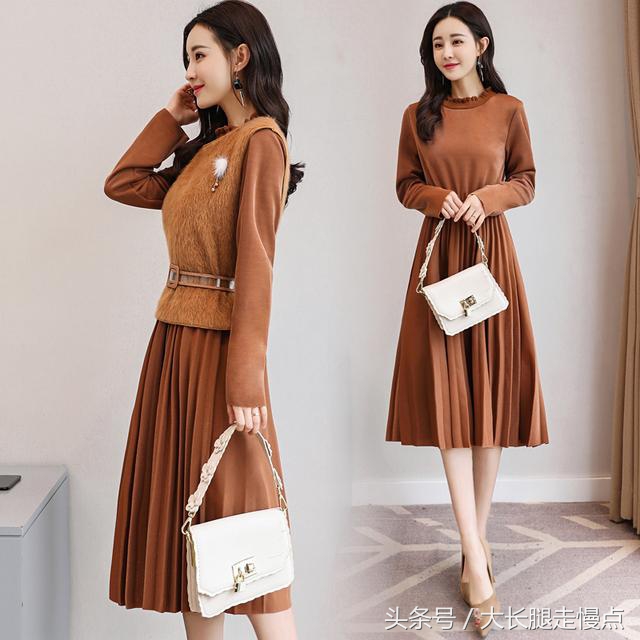 今年流行的羊毛毛呢连衣裙，穿的太美显档次