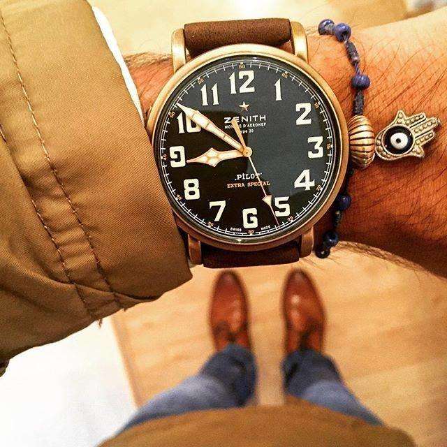 真力时青铜大飞新款,真力时大飞戴什么手表