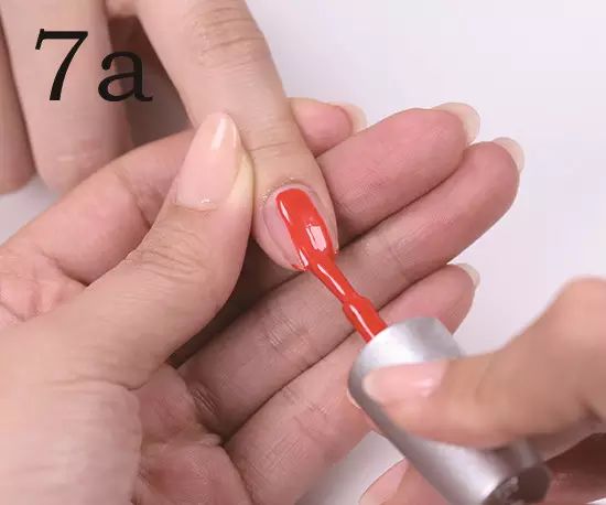 美甲教程初学涂甲油胶手法练习,做甲油胶美甲正确步骤图