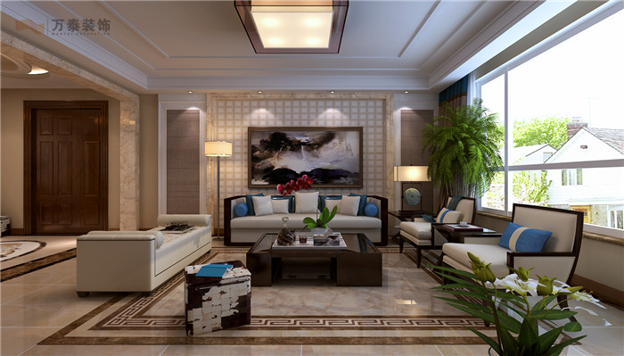 淄博绿城紫薇园145平装修方案,淄博庭院装修设计公司哪家好