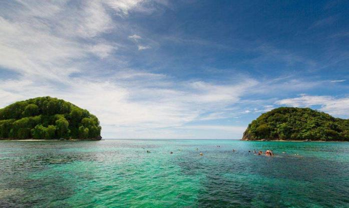 在沙巴亚庇沙滩看日落,沙巴亚庇的美丽落日