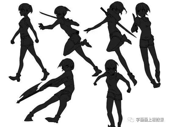 动漫人物的动作怎么画,画人物动作姿势