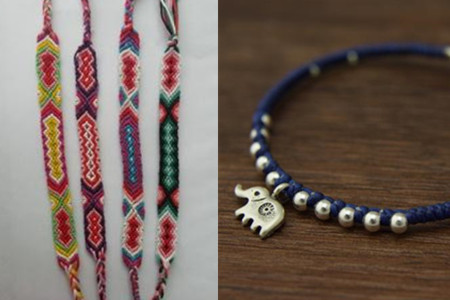 翡翠平安扣手链绳的编织视频教程,立体金线蝴蝶结手链编织法完整版