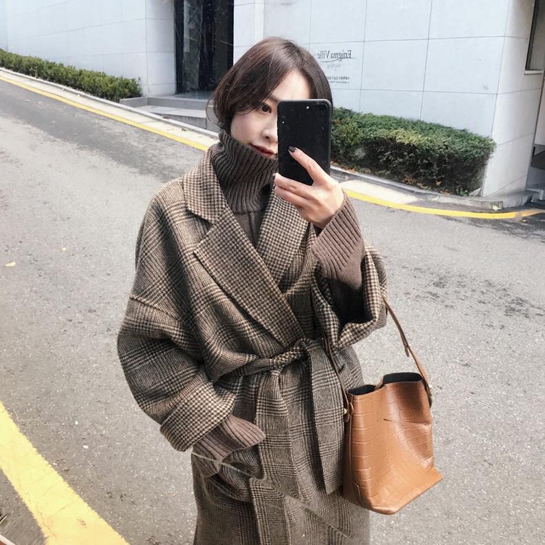 超显气质的双面呢大衣,leisure女装双面呢中长大衣