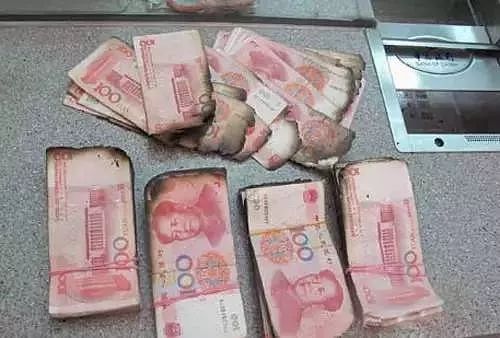 3万现金被烧挽回2.3万元,3万现金被烧银行清理