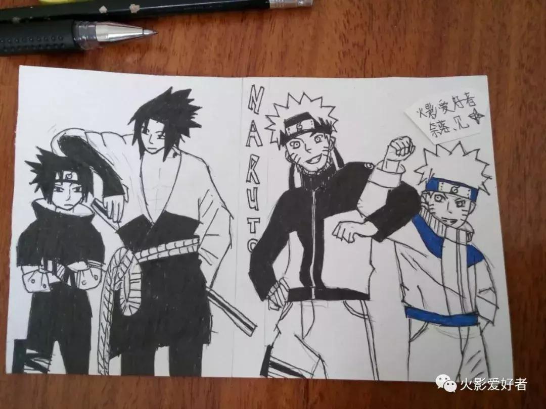 火影手绘集合,手绘火影忍者教程圆珠笔