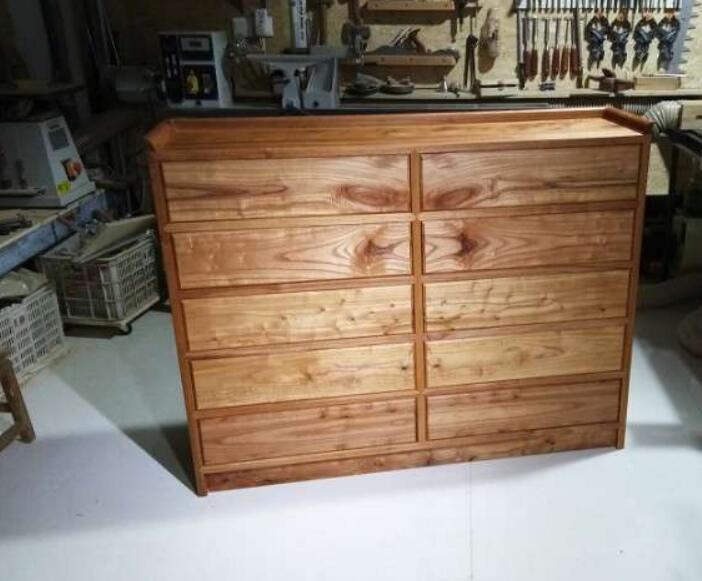 香椿木五斗橱,香椿木老式五斗橱