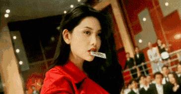 王祖贤复古港风口红色,李嘉欣酵色口红