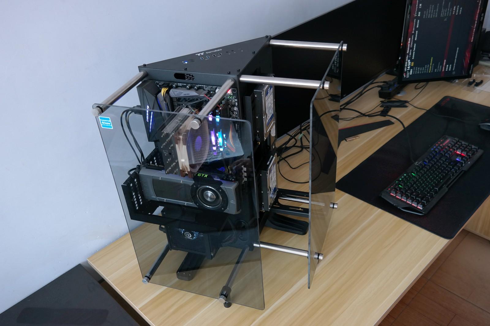 水冷散热电脑装机全过程,tt水冷装机