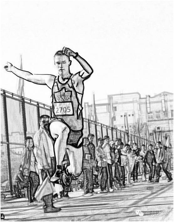 手绘田径比赛动画,校运会简笔画绘画