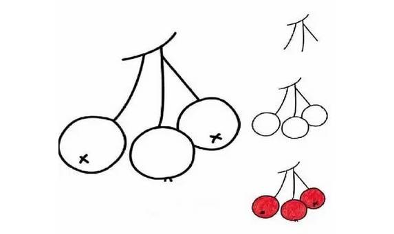 瓜果蔬菜简笔画大全最简单漂亮,儿童简笔画水果5-7岁简单入门