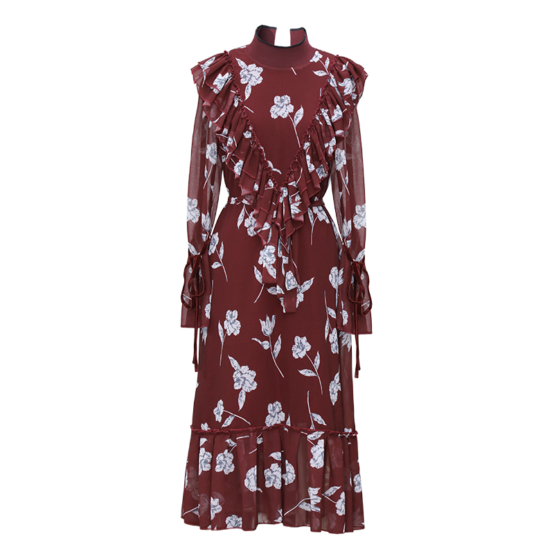 清新荷叶边，连衣裙也诗情画意