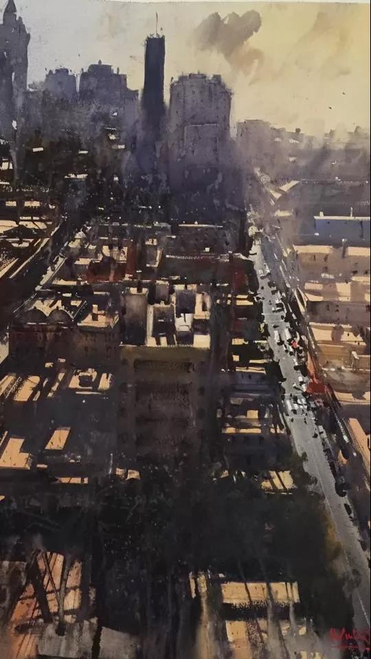 水彩大师阿尔瓦罗绘画作品,乌拉圭创意画家