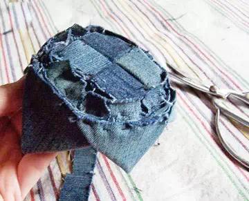 旧物改造牛仔裤收纳盒,旧牛仔改造壁挂收纳袋