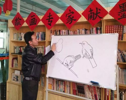 “双眼皮的小鸟?好的,这样画”长春市中医院东部支部书记张国和陈立春三赴康复中心陪“老小孩”开心