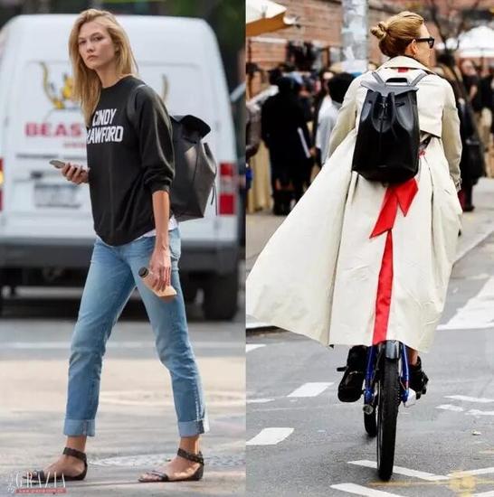 男人看手腕，女人看背包，时髦范要怎么装一个双肩包就能搞定！