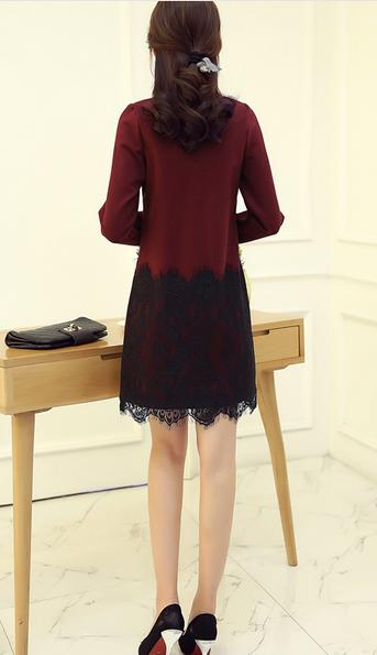 2015新款打底蕾丝长袖,今年最爆款加绒蕾丝打底