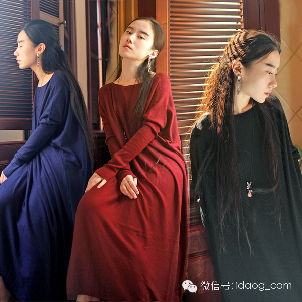 毛衣超级长,毛衣长高级感