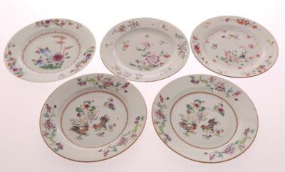 粉彩盘捡漏,50年代精品粉彩盘