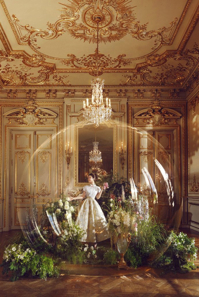 林心如美成茜茜公主，一组照片不像怀孕的