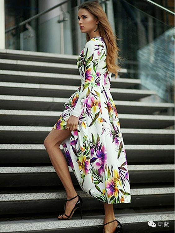 花柄裙,古着花柄裙