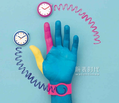 swatch粉蓝印花,swatchpop