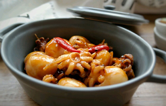 酱烧墨鱼仔冷菜摆盘,酱烧墨鱼仔做法大全