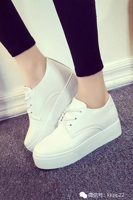 韩版学院风休闲小白鞋,甜美休闲百搭小白鞋