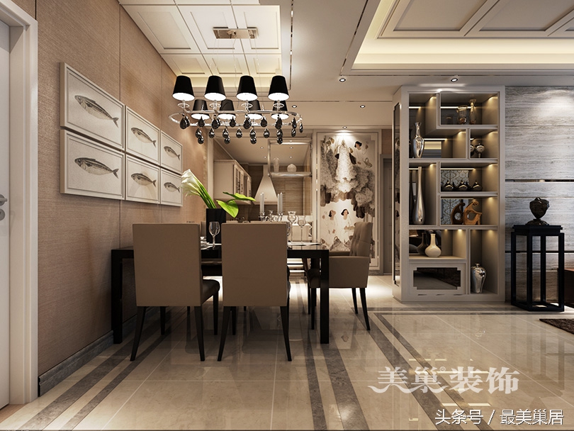 正商双湖湾两室设计,正商城三室两厅装修设计案例