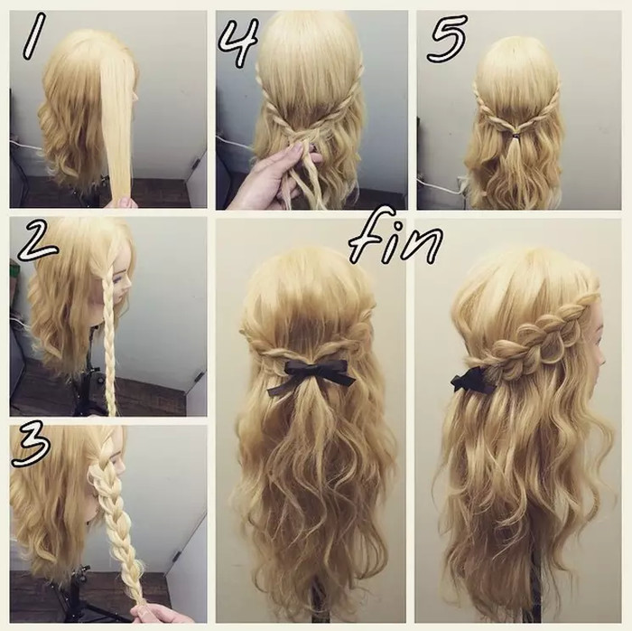 气质仙女编发不妨学一下,适合学生党的仙女编发中短发简单