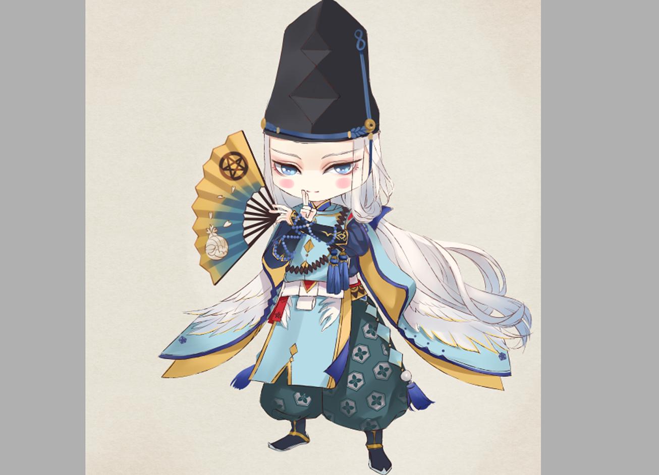 阴阳师安倍晴明图片高清手绘,阴阳师黑晴明和晴明绘画