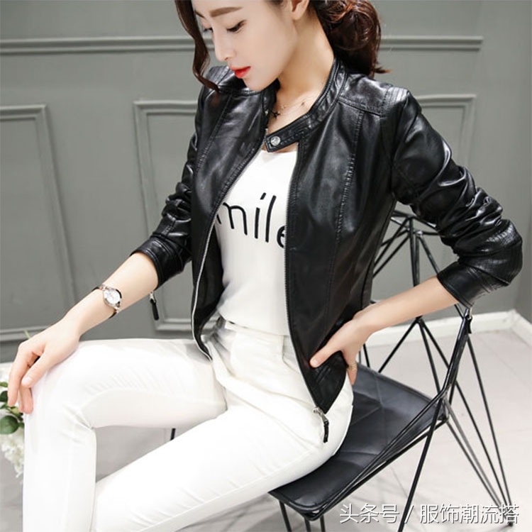 黑色皮衣设计感慵懒,一身黑黑皮衣怎么穿出高级感