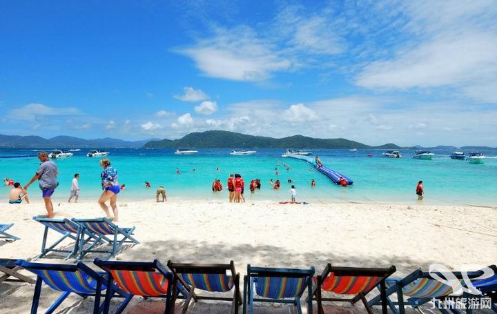 美丽的珊瑚岛全景,泰国珊瑚岛风景