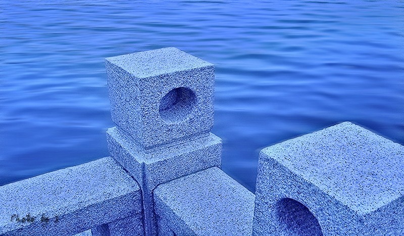 方和圆结合,方和圆的元素结合的图案