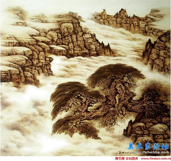 田玉田烙画动物作品欣赏,田玉田烙画多少钱