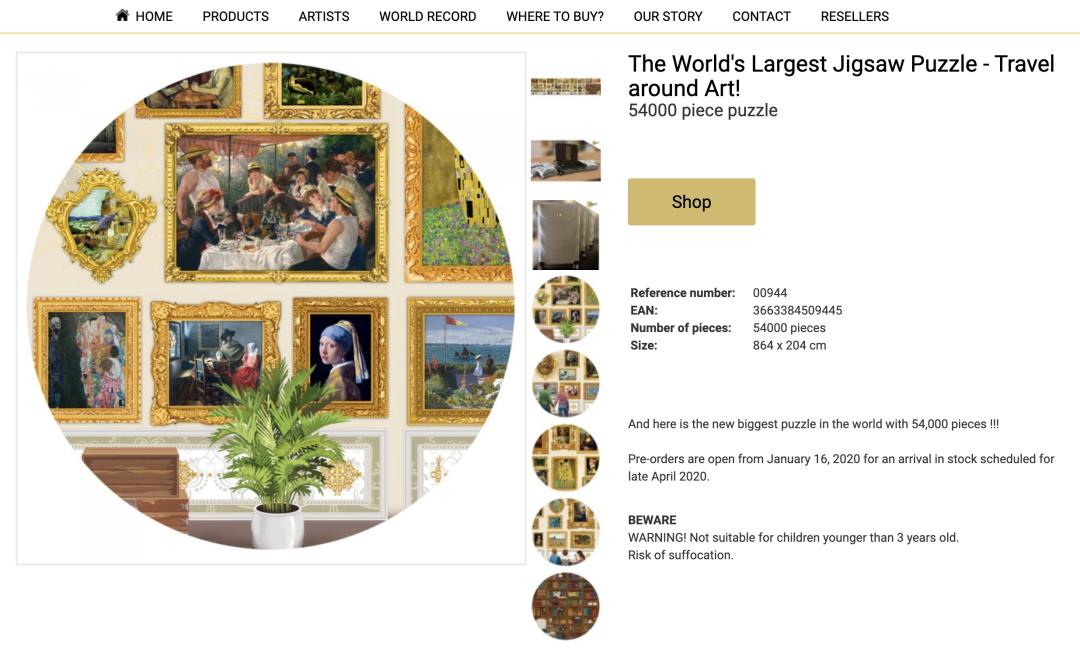 柯达巨型拼图,全球最大的5万片拼图