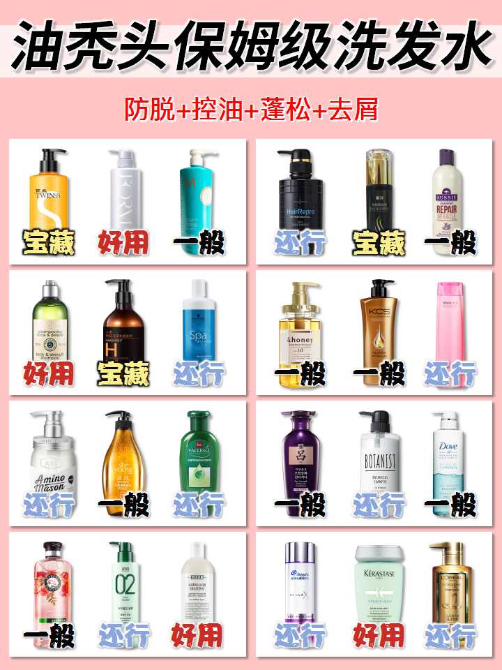 去头屑控油防脱洗发水测评,控油蓬松防脱固发洗发水推荐