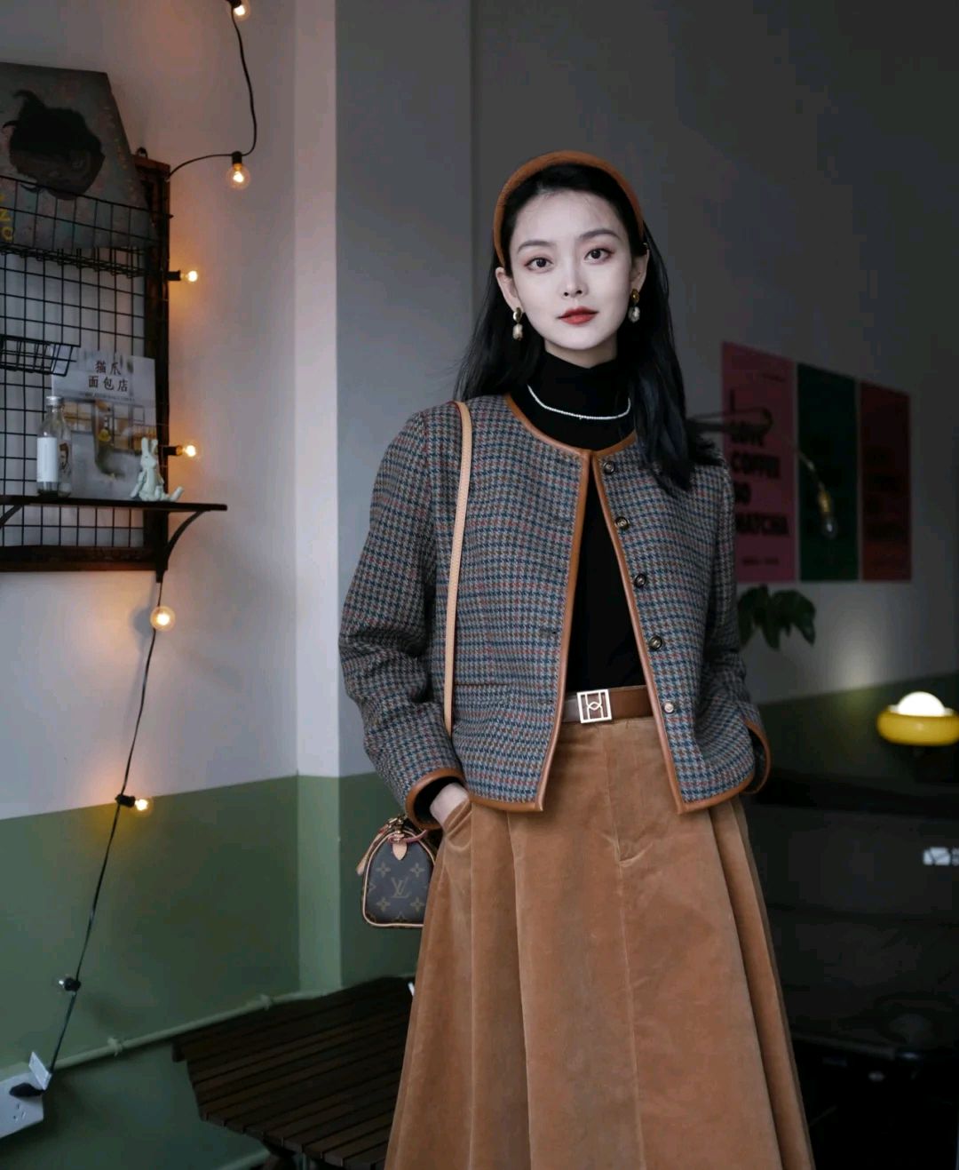 高级感穿搭超爱这个复古风穿搭,高级松弛感复古文艺穿搭