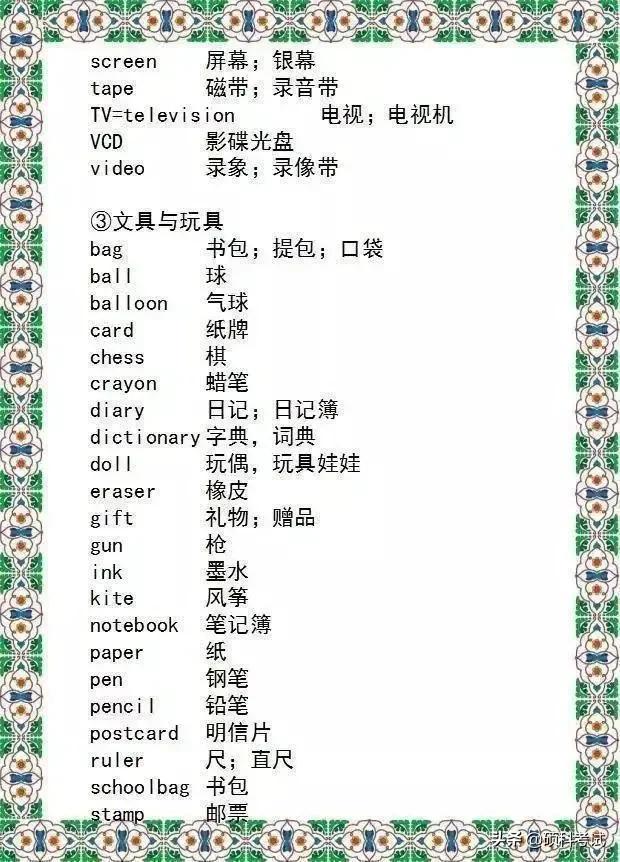 九年义务教育的英语,中考英语单词速记1800词