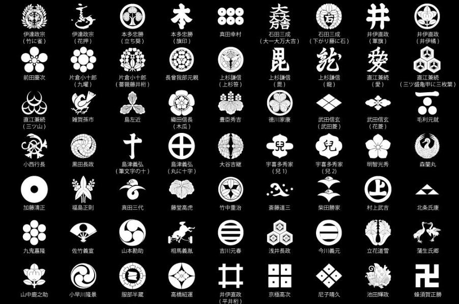 日本战国时期军旗图片,日本战国时代家徽高清图