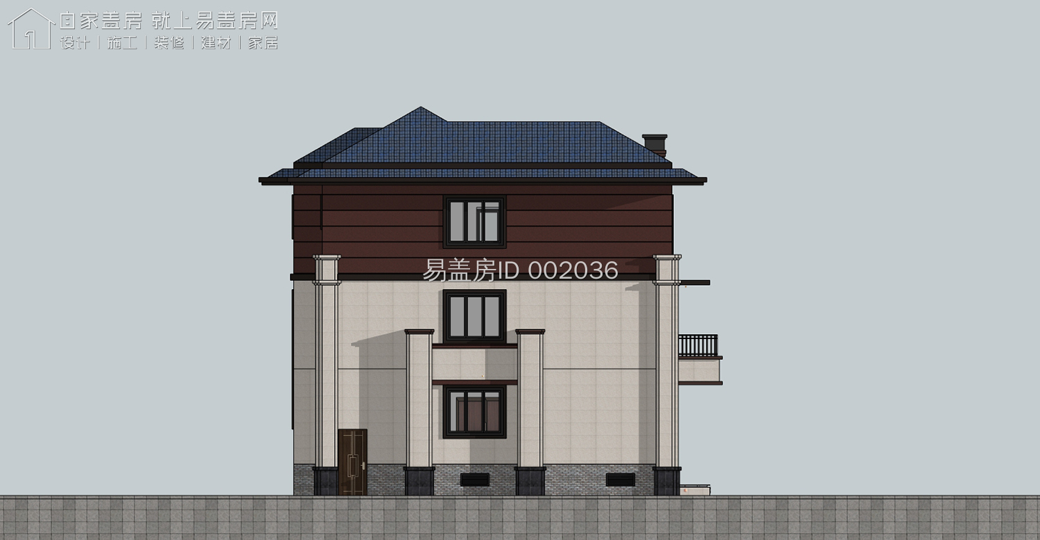 面宽10米关中新中式别墅,进深10米开间17米新中式别墅