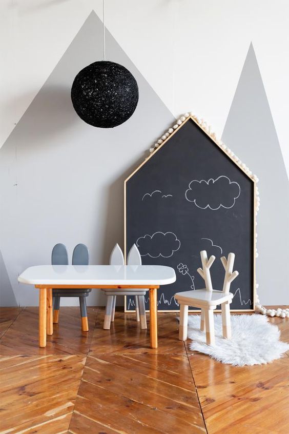 如何给孩子布置黑板墙,家长学校墙面布置