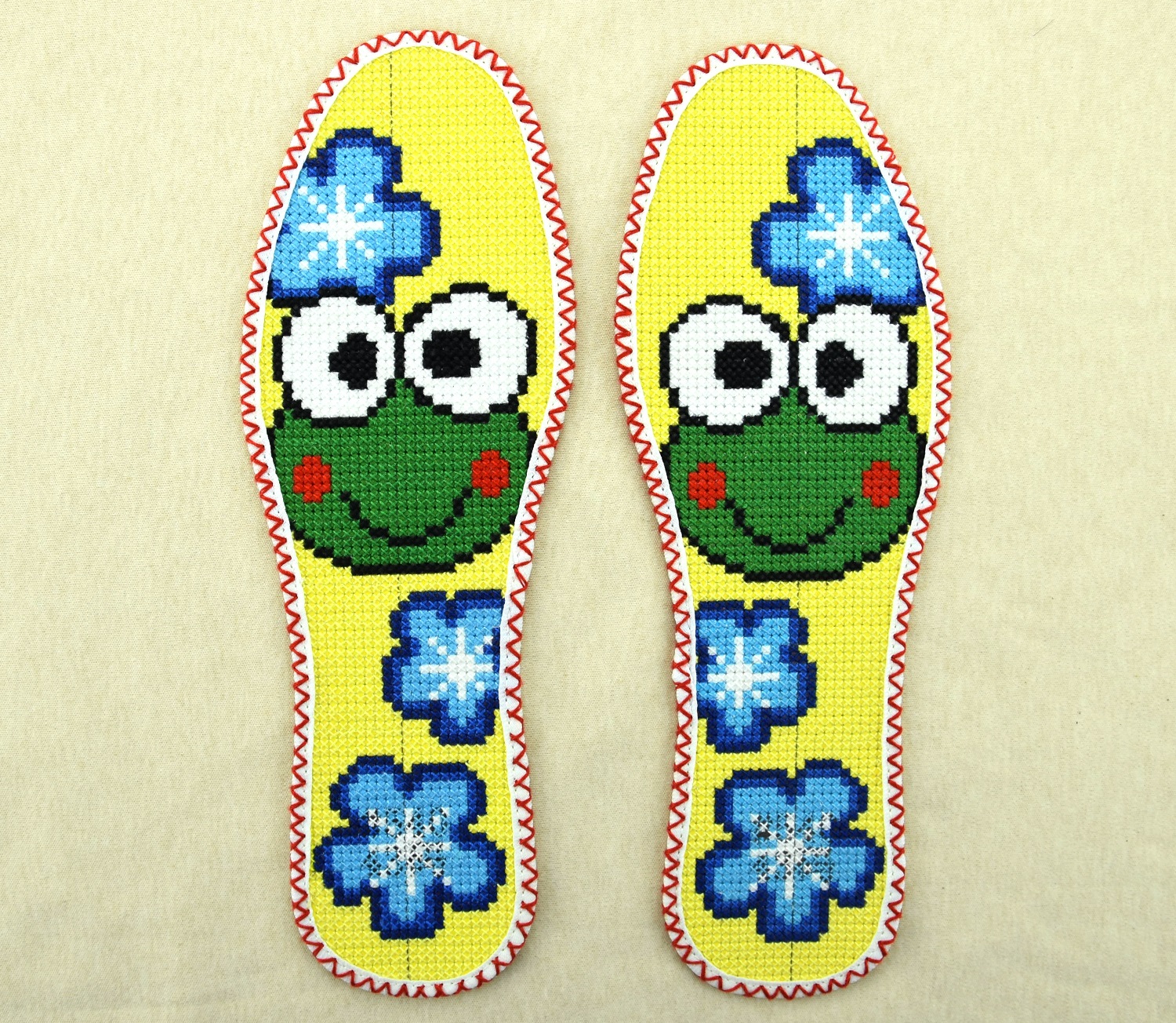 手工鞋垫有字前程似锦,手工鞋垫名不虚传